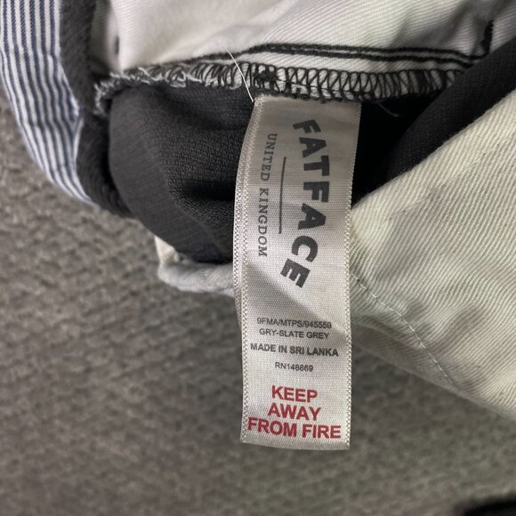 Fat Face Corduroy Pants Chinos Men's 32 R Measures 34 x 30 Slate Gray Cotton - Picture 6 of 11